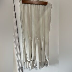 Metaphor Cream Pleated Midi Skirt for Cocktail